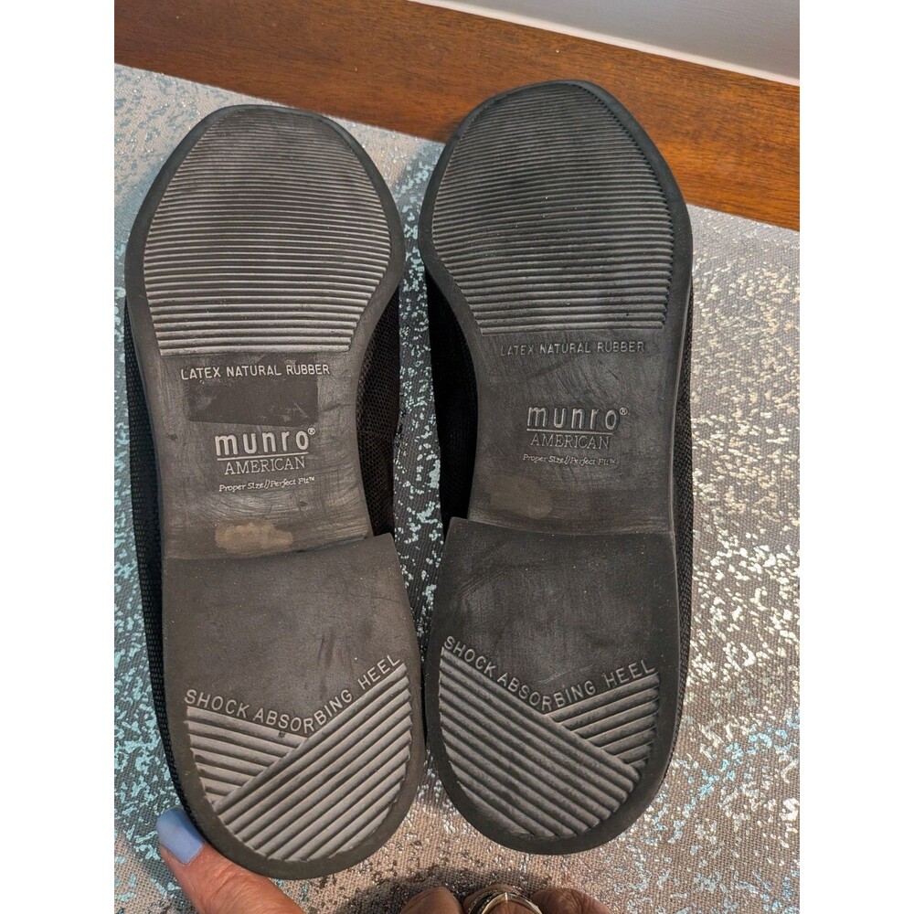 Munro American Womens 9 M Loafer Flats Black Shimmer Shock Absorbing Career NEW - Picture 11 of 11